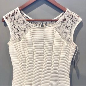 Melonie T Ivory lace dress Size 10 NWT